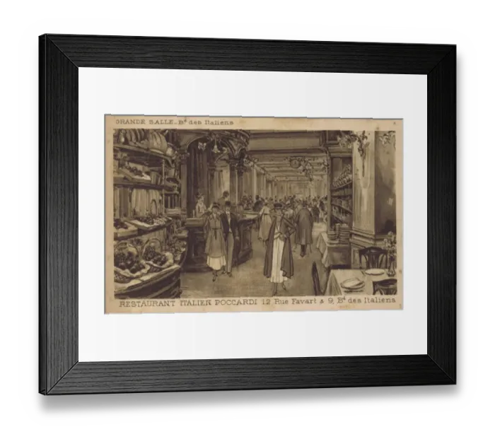 Framed Print : A sketch of the Grande Salle of Poccardi, Italian Restaurant Framed Print : A sketch of the Grande Salle of Poccardi, Italian Restaurant