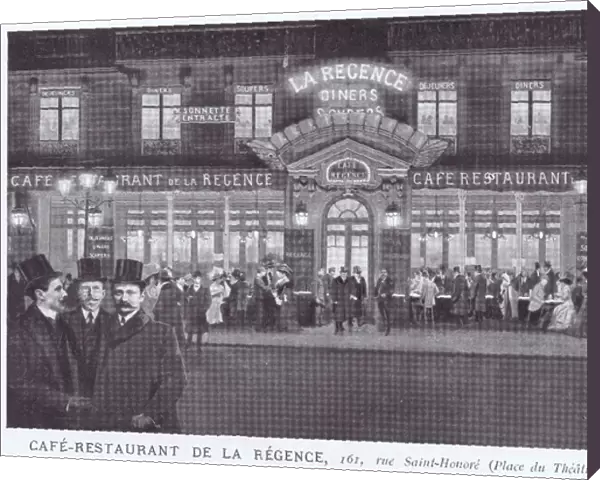 The exterior fa硤e of the Caf魒estaurant de La Elegance, P