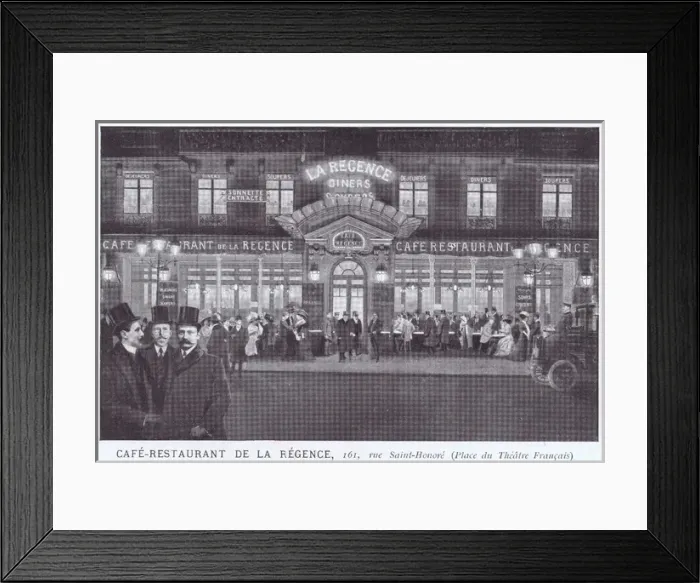 Framed Print : The exterior fa硤e of the Caf魒estaurant de La Elegance, P Framed Print : The exterior fa硤e of the Caf魒estaurant de La Elegance, P