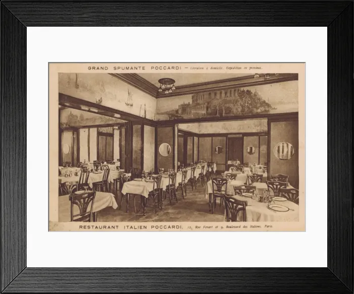 Framed Print : A view of the Grand Spumante room of Poccardi, Italian Resta Framed Print : A view of the Grand Spumante room of Poccardi, Italian Resta