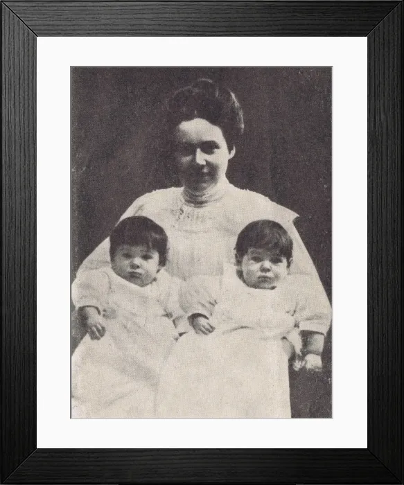 Framed Print : The Rocky Twins and their mother c. 1912 Framed Print : The Rocky Twins and their mother c. 1912