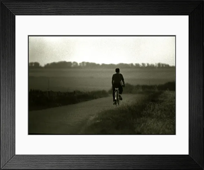 Framed Print : Cyclist - Normandy, France Framed Print : Cyclist - Normandy, France