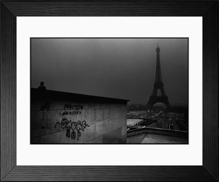 Framed Print : Eiffel Tower with grafitti, Paris, France Framed Print : Eiffel Tower with grafitti, Paris, France