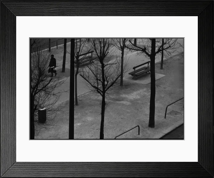 Framed Print : Figure in a Paris park, France Framed Print : Figure in a Paris park, France