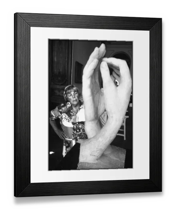 Framed Print : A woman at the Rodin Museum, Paris, France Framed Print : A woman at the Rodin Museum, Paris, France