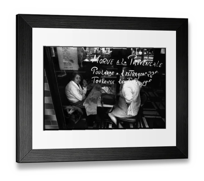 Framed Print : Cafe window, Paris, France Framed Print : Cafe window, Paris, France