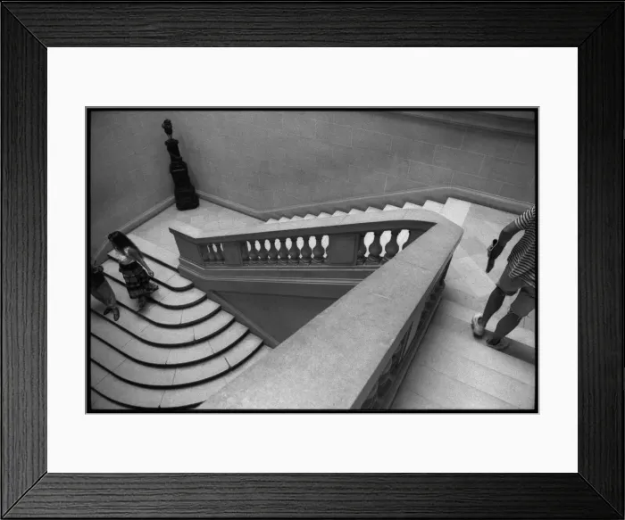 Framed Print : Figures on a staircase, Paris, France Framed Print : Figures on a staircase, Paris, France