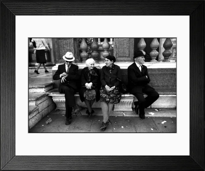 Framed Print : Four people, Venice, Italy Framed Print : Four people, Venice, Italy