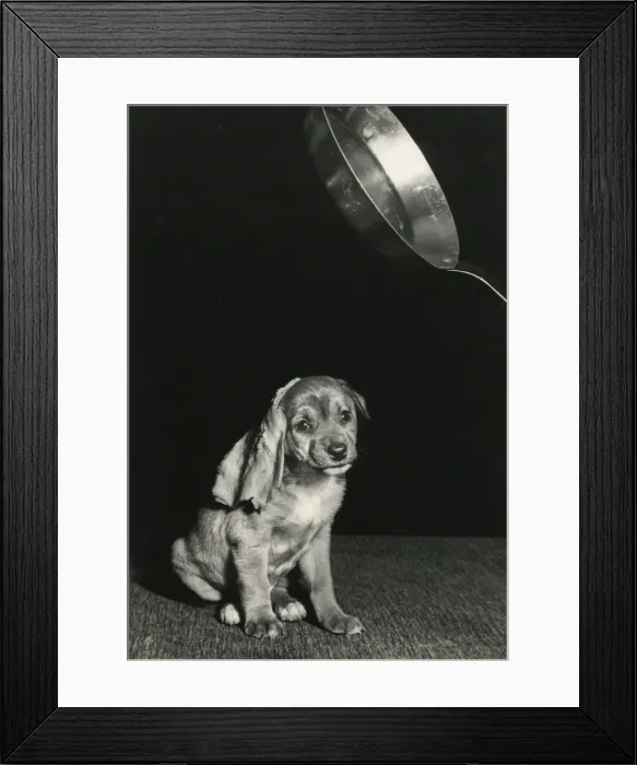Framed Print : Susi - with pancake and frying pan Framed Print : Susi - with pancake and frying pan