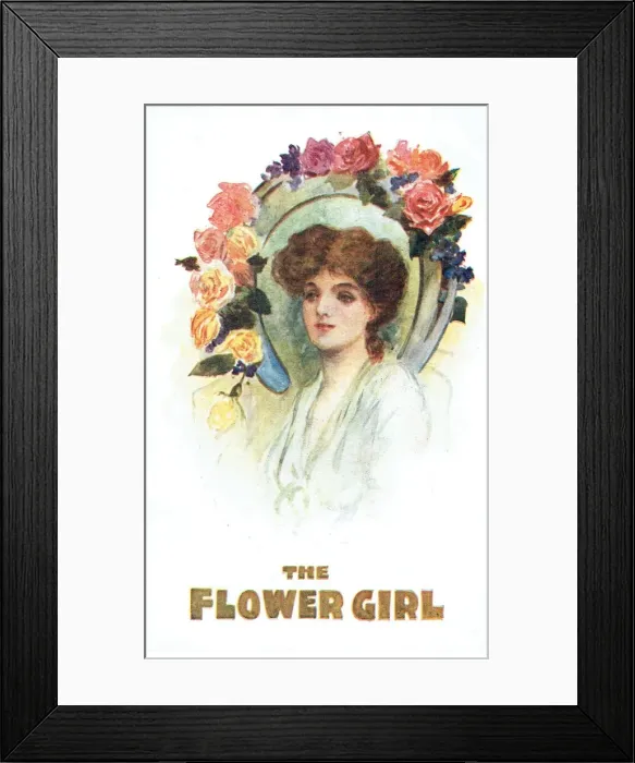 Framed Print : The Flower Girl by William T Gliddon Framed Print : The Flower Girl by William T Gliddon