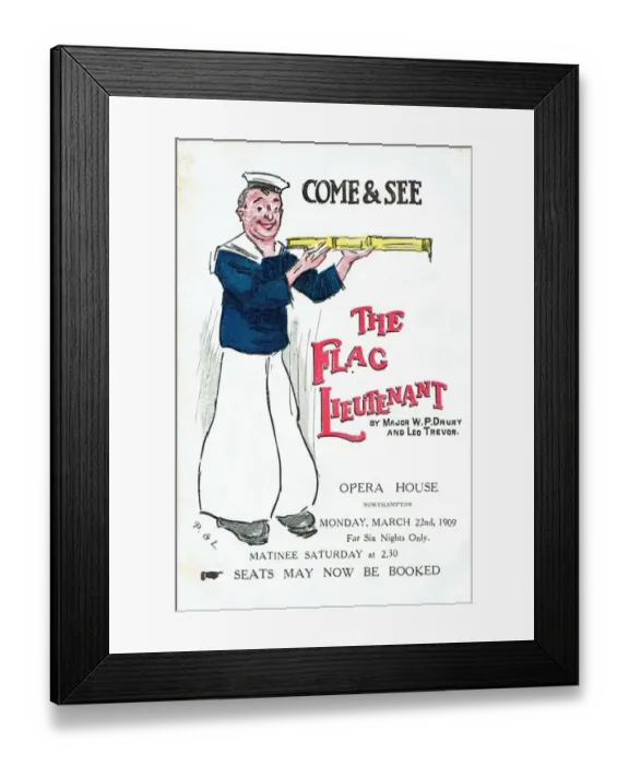 Framed Print : The Flag Lieutenant by Major WP Drury and Leo Trevor Framed Print : The Flag Lieutenant by Major WP Drury and Leo Trevor
