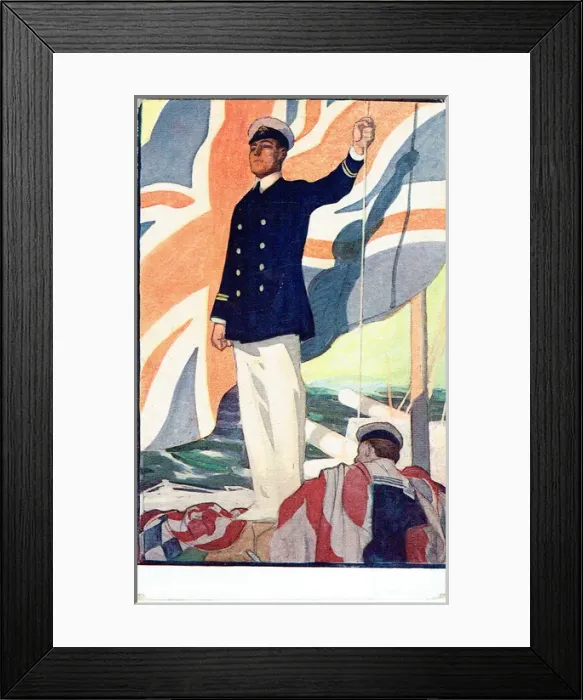 Framed Print : The Flag Lieutenant by Major WP Drury and Leo Trevor Framed Print : The Flag Lieutenant by Major WP Drury and Leo Trevor