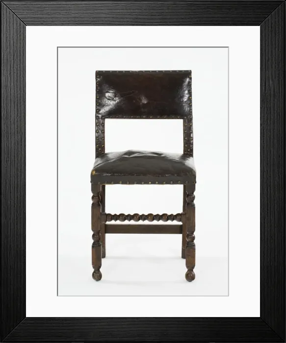 Framed Print : Backstool. Chair or backstool made from turned Framed Print : Backstool. Chair or backstool made from turned