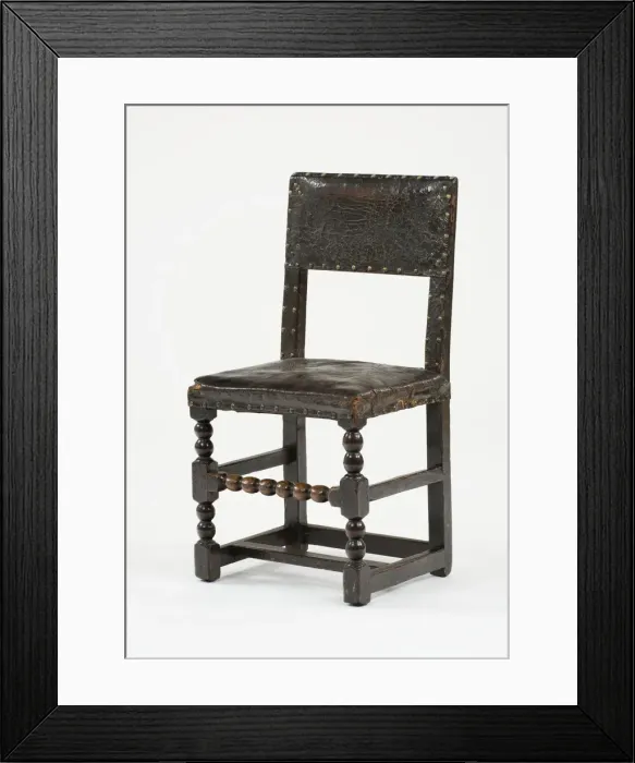 Framed Print : Backstool. Chair or backstool made from turned Framed Print : Backstool. Chair or backstool made from turned