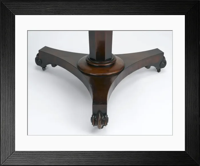 Framed Print : Pedestal table, detail Framed Print : Pedestal table, detail