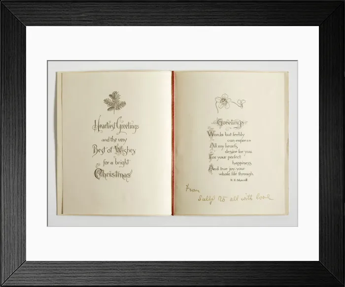 Framed Print : Christmas card, inside Framed Print : Christmas card, inside