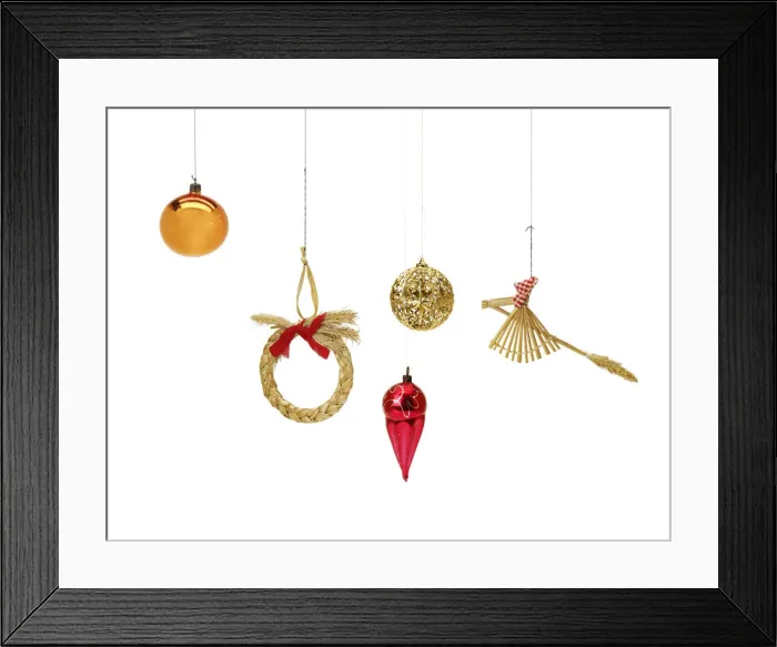 Framed Print : Baubles and corn dollies Framed Print : Baubles and corn dollies