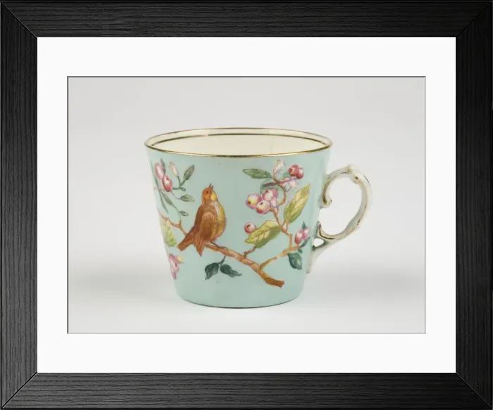 Framed Print : Tea cup made from glazed hard-paste porcelain Framed Print : Tea cup made from glazed hard-paste porcelain