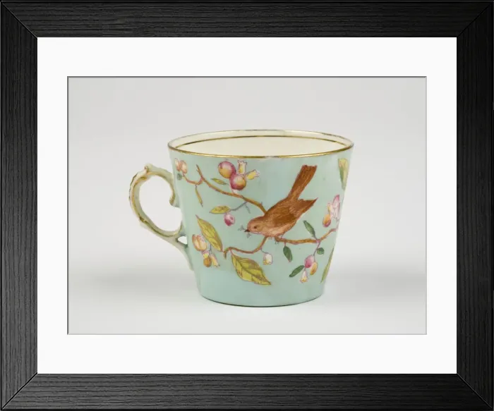 Framed Print : Tea cup made from glazed hard-paste porcelain Framed Print : Tea cup made from glazed hard-paste porcelain