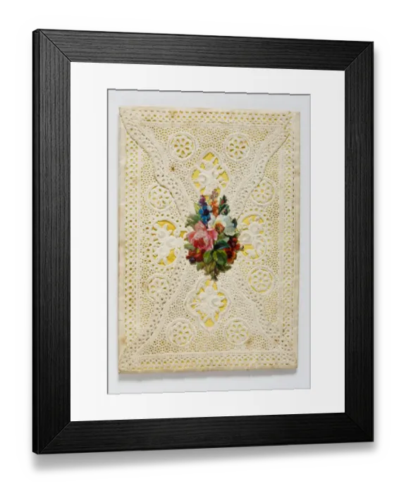 Framed Print : Christmas card, reverse Framed Print : Christmas card, reverse