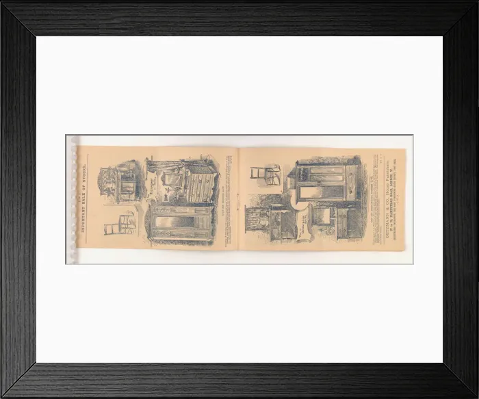 Framed Print : Page from Two wholesale stocks: Purchased for cash: Offered Framed Print : Page from Two wholesale stocks: Purchased for cash: Offered
