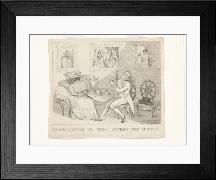 Framed Print : Family Canvas, or Dresss Antient and Modern Framed Print : Family Canvas, or Dresss Antient and Modern