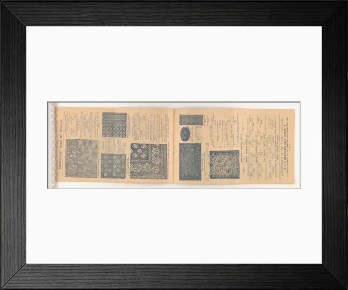 Framed Print : Page from Two wholesale stocks: Purchased for cash: Offered Framed Print : Page from Two wholesale stocks: Purchased for cash: Offered