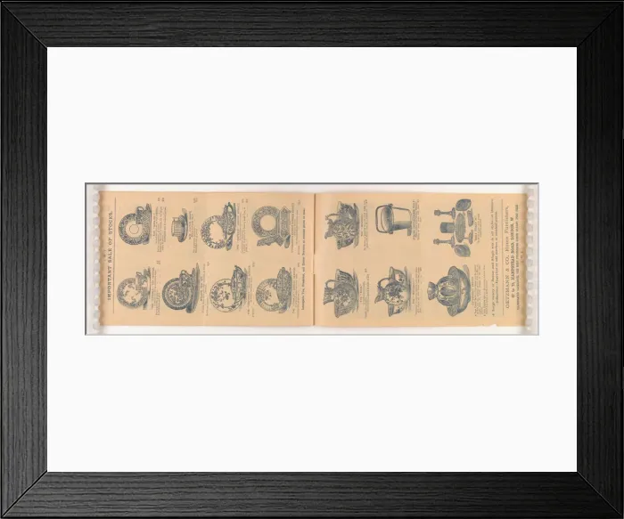 Framed Print : Page from Two wholesale stocks: Purchased for cash: Offered Framed Print : Page from Two wholesale stocks: Purchased for cash: Offered