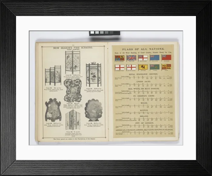 Framed Print : Pages from 1899 Price List, Upholstery, Trimmings &c Framed Print : Pages from 1899 Price List, Upholstery, Trimmings &c