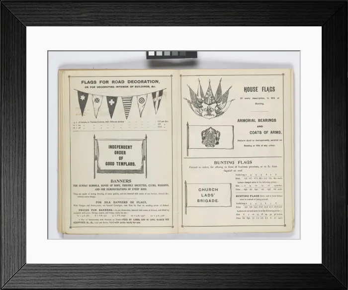 Framed Print : Pages from 1899 Price List, Upholstery, Trimmings &c Framed Print : Pages from 1899 Price List, Upholstery, Trimmings &c