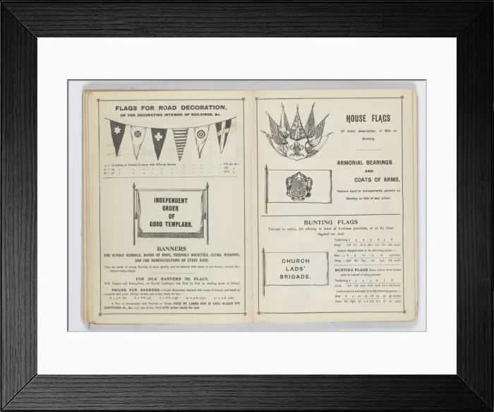 Framed Print : Pages from 1899 Price List, Upholstery, Trimmings &c Framed Print : Pages from 1899 Price List, Upholstery, Trimmings &c
