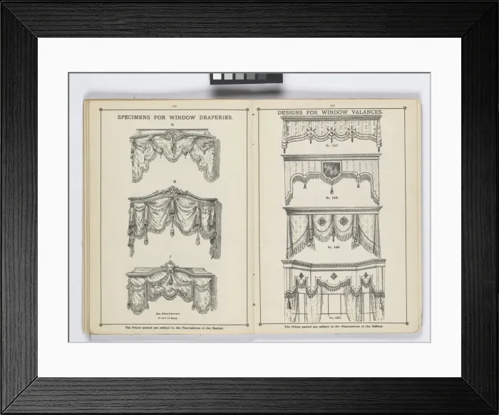 Framed Print : Pages from 1899 Price List, Upholstery, Trimmings &c Framed Print : Pages from 1899 Price List, Upholstery, Trimmings &c