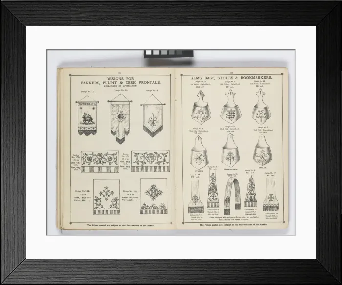 Framed Print : Pages from 1899 Price List, Upholstery, Trimmings &c Framed Print : Pages from 1899 Price List, Upholstery, Trimmings &c