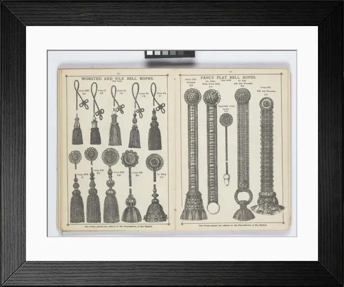 Framed Print : Pages from 1899 Price List, Upholstery, Trimmings &c Framed Print : Pages from 1899 Price List, Upholstery, Trimmings &c