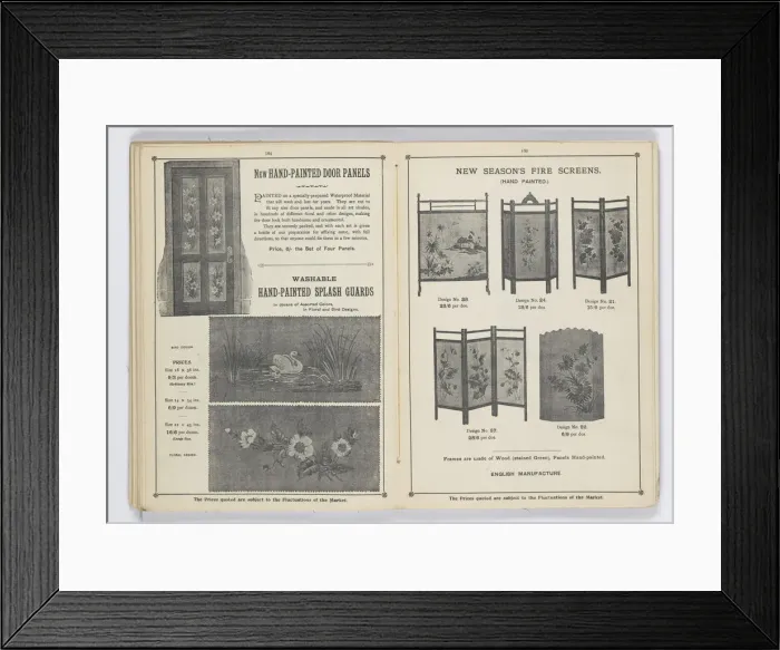 Framed Print : Pages from 1899 Price List, Upholstery, Trimmings &c Framed Print : Pages from 1899 Price List, Upholstery, Trimmings &c