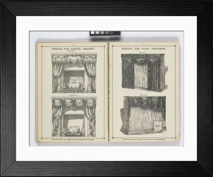Framed Print : Pages from 1899 Price List, Upholstery, Trimmings &c Framed Print : Pages from 1899 Price List, Upholstery, Trimmings &c