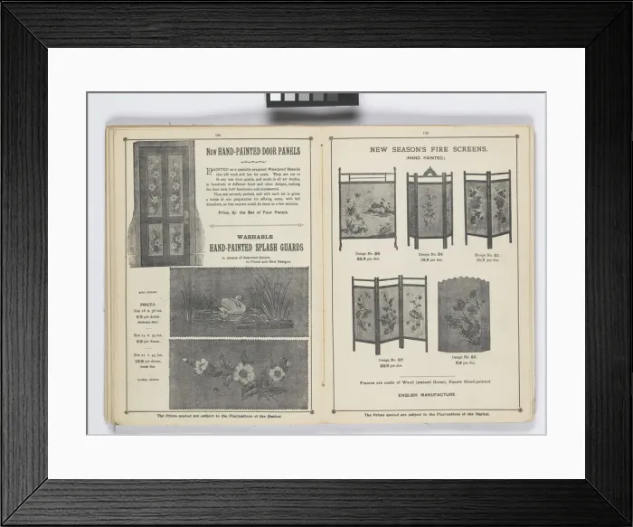 Framed Print : Pages from 1899 Price List, Upholstery, Trimmings &c Framed Print : Pages from 1899 Price List, Upholstery, Trimmings &c