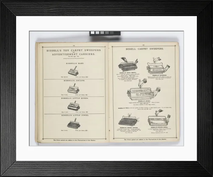Framed Print : Pages from 1899 Price List, Upholstery, Trimmings &c Framed Print : Pages from 1899 Price List, Upholstery, Trimmings &c