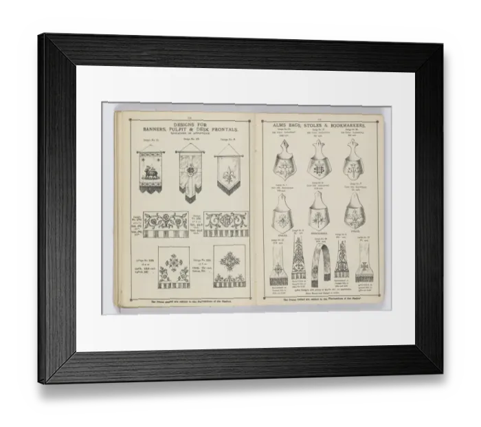 Framed Print : Pages from 1899 Price List, Upholstery, Trimmings &c Framed Print : Pages from 1899 Price List, Upholstery, Trimmings &c