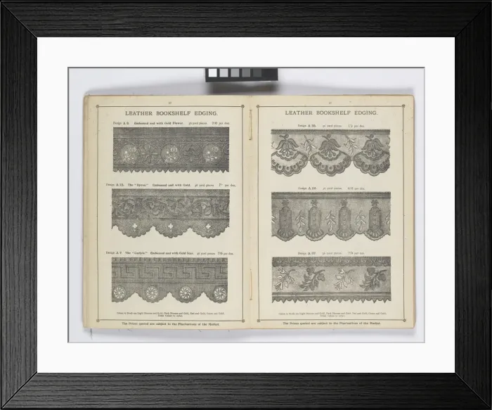 Framed Print : Pages from 1899 Price List, Upholstery, Trimmings &c Framed Print : Pages from 1899 Price List, Upholstery, Trimmings &c