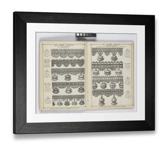 Framed Print : Pages from 1899 Price List, Upholstery, Trimmings &c Framed Print : Pages from 1899 Price List, Upholstery, Trimmings &c