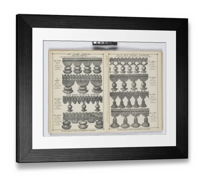 Framed Print : Pages from 1899 Price List, Upholstery, Trimmings &c Framed Print : Pages from 1899 Price List, Upholstery, Trimmings &c