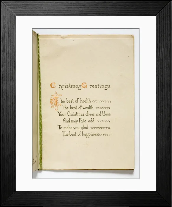 Framed Print : Christmas card, detail Framed Print : Christmas card, detail