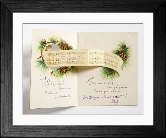 Framed Print : Christmas card, inside Framed Print : Christmas card, inside