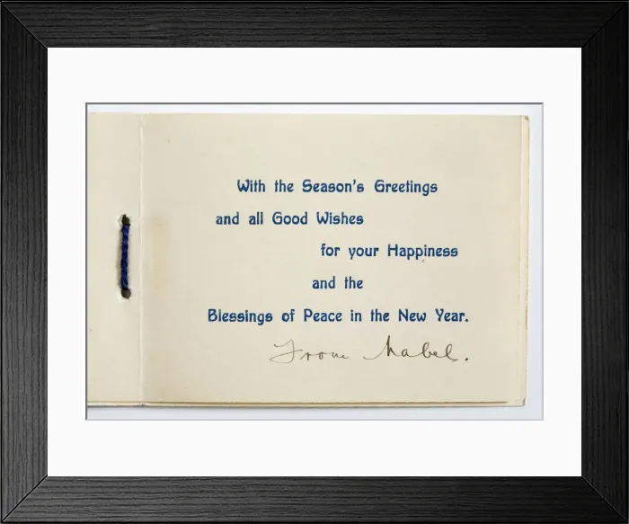 Framed Print : Christmas card, inside Framed Print : Christmas card, inside