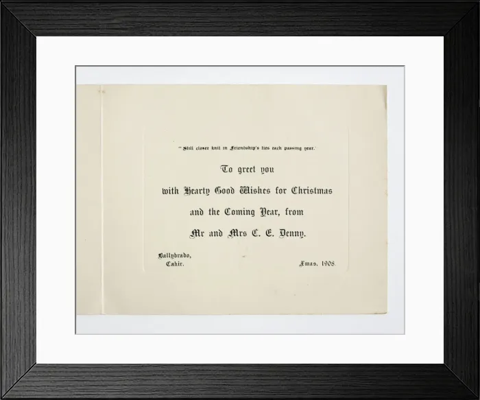 Framed Print : Christmas card, inside Framed Print : Christmas card, inside
