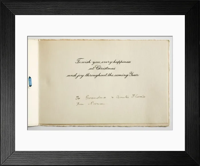 Framed Print : Christmas card, inside Framed Print : Christmas card, inside