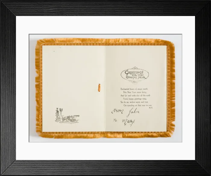 Framed Print : New Year card, inside Framed Print : New Year card, inside