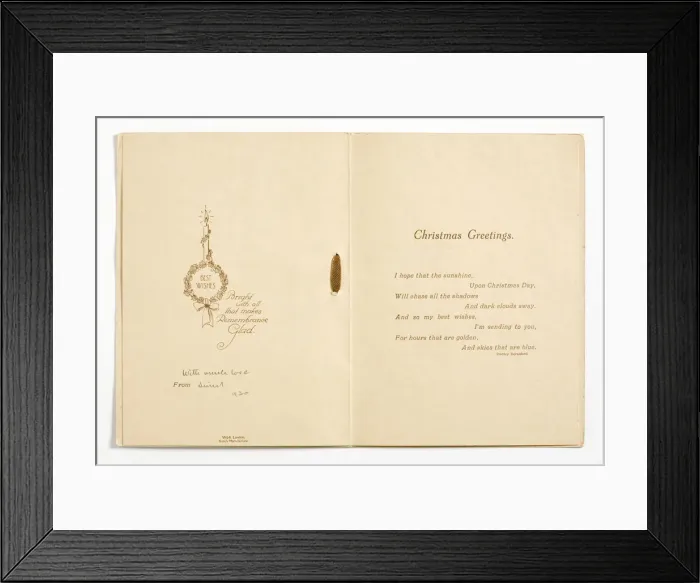 Framed Print : Christmas card, detail Framed Print : Christmas card, detail