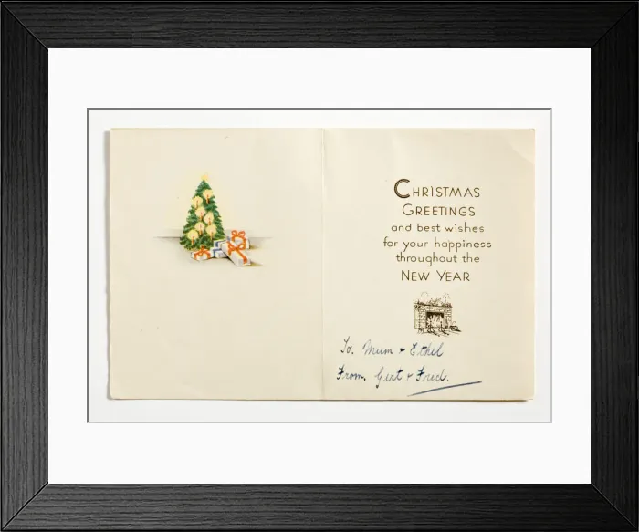Framed Print : Christmas card, detail Framed Print : Christmas card, detail